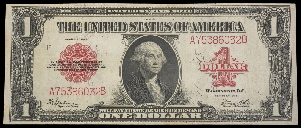 AU+ 1923 $1 U.S. Note