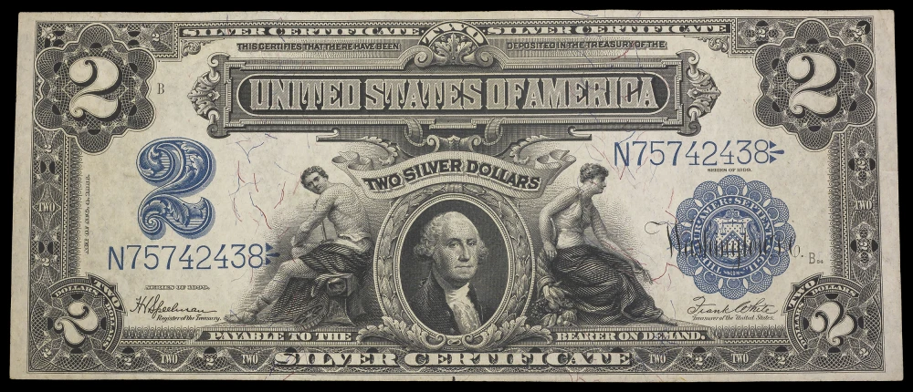 AU 1899 $2 Silver Certificate