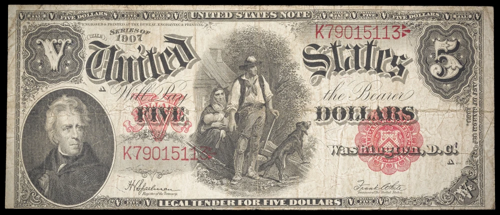 VF 1907 $5 "Woodchopper"