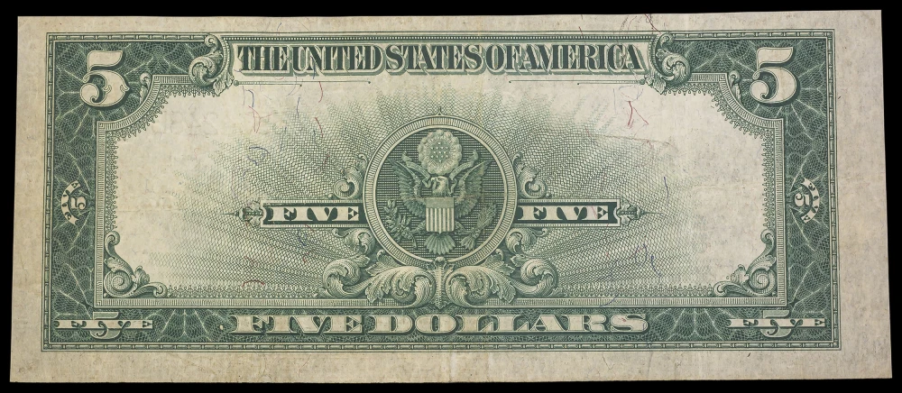 EF+ 1923 $5 Porthole Silver Certificate