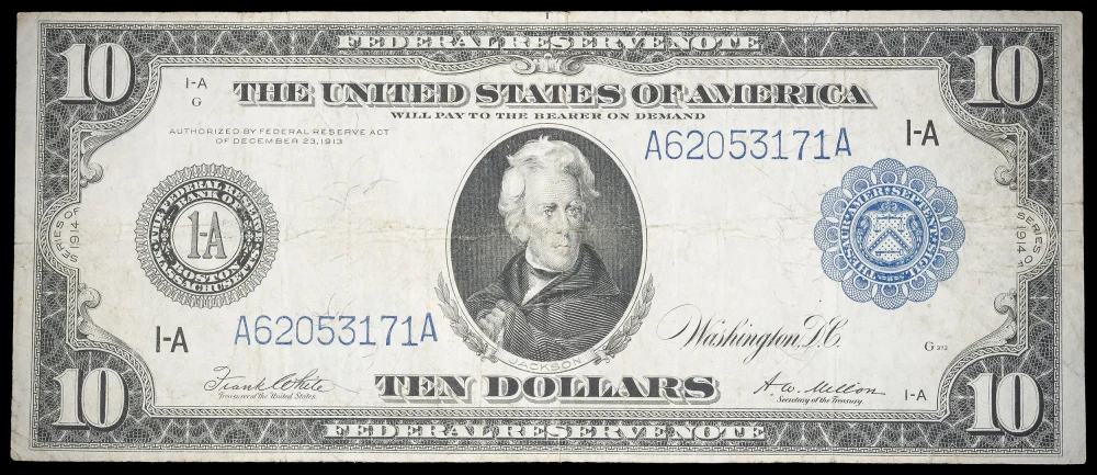 VF 1914 $10 FRN
