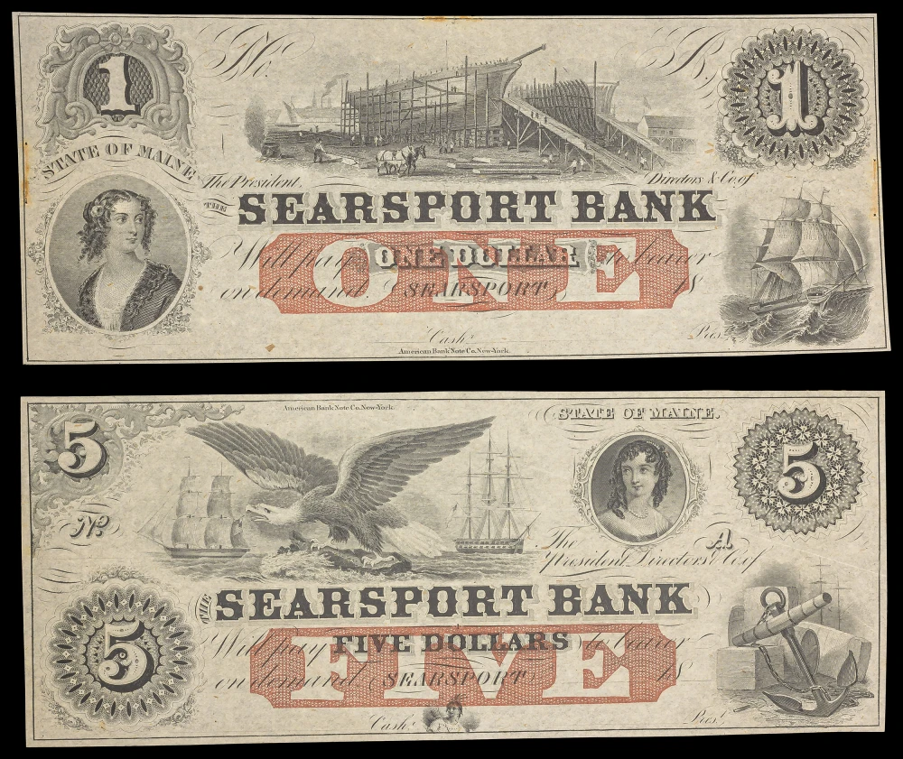 Maine. Searsport. Searsport Bank Duo