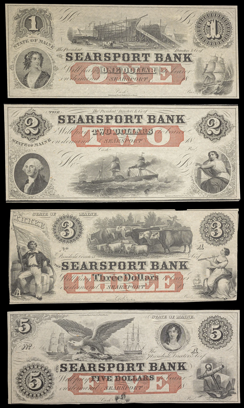 Maine. Searsport. Searsport Bank Quartet