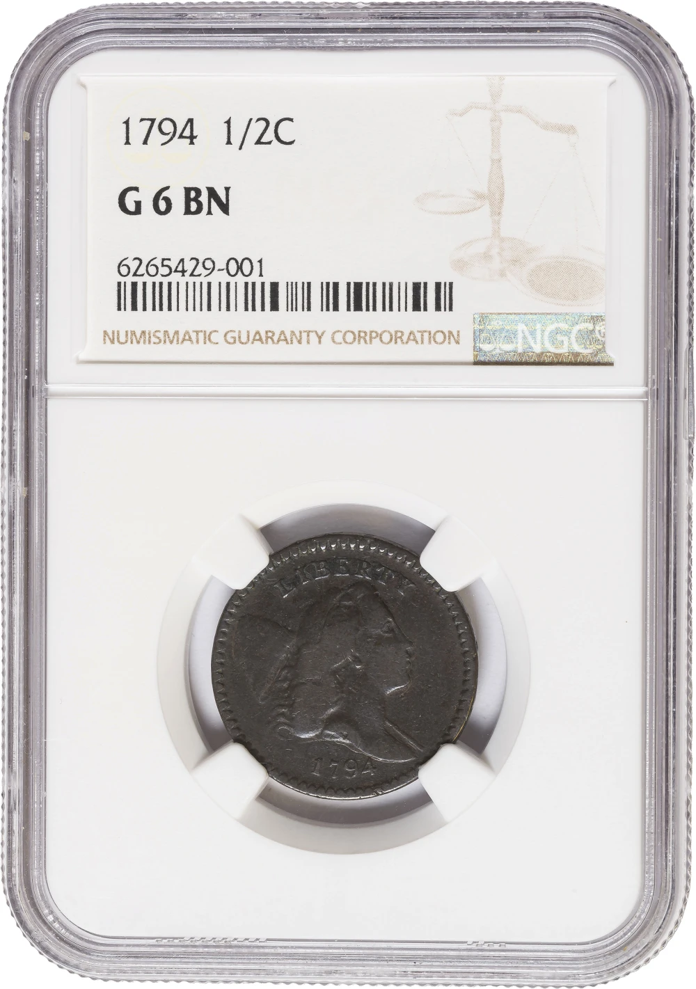 NGC G-6 1794 Half Cent