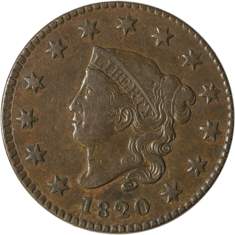 VF-35 1820 Small Date Large Cent