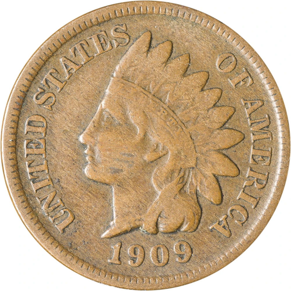 F-12 1909-S Indian Cent