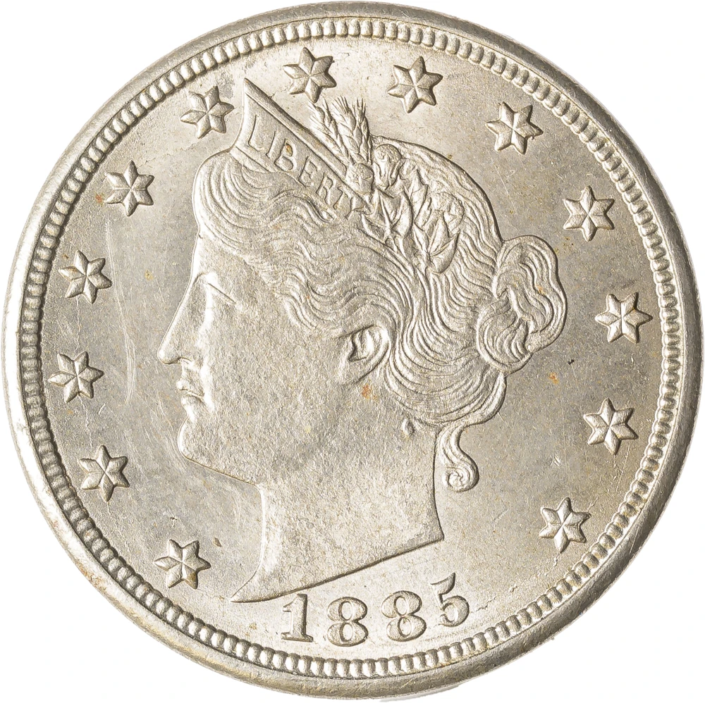 UNC Details 1885 Liberty Nickel
