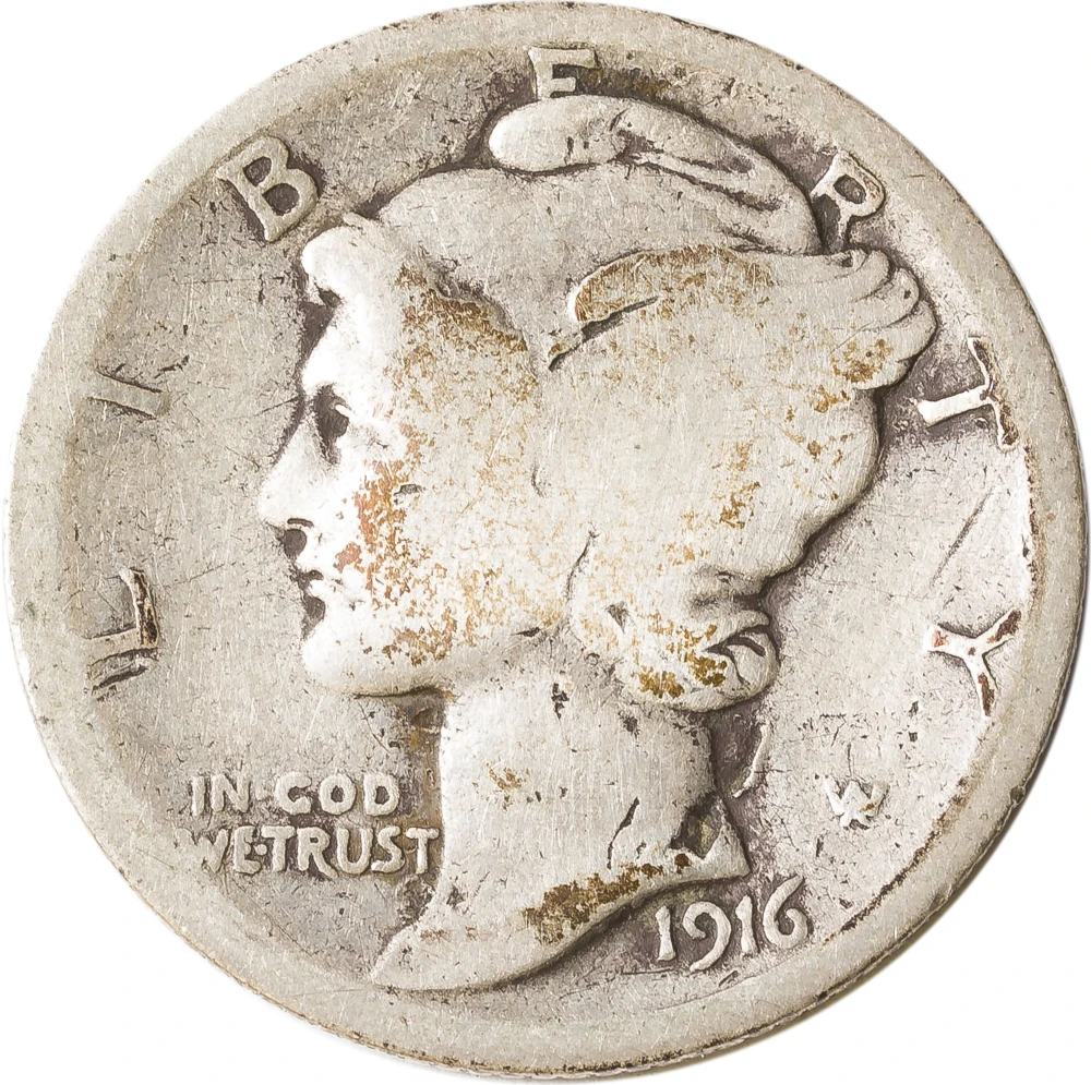 G-4 1916-D Mercury Dime