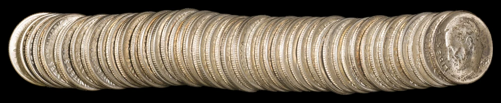 Gem Original Roll Of 1955-S of Roosevelt Dimes