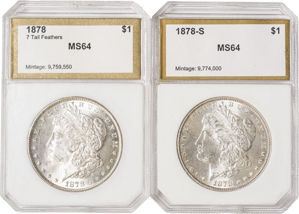1878 Dated Morgan Dollar Pair