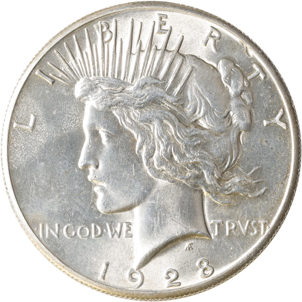 BU-60+ 1928 Peace Dollar