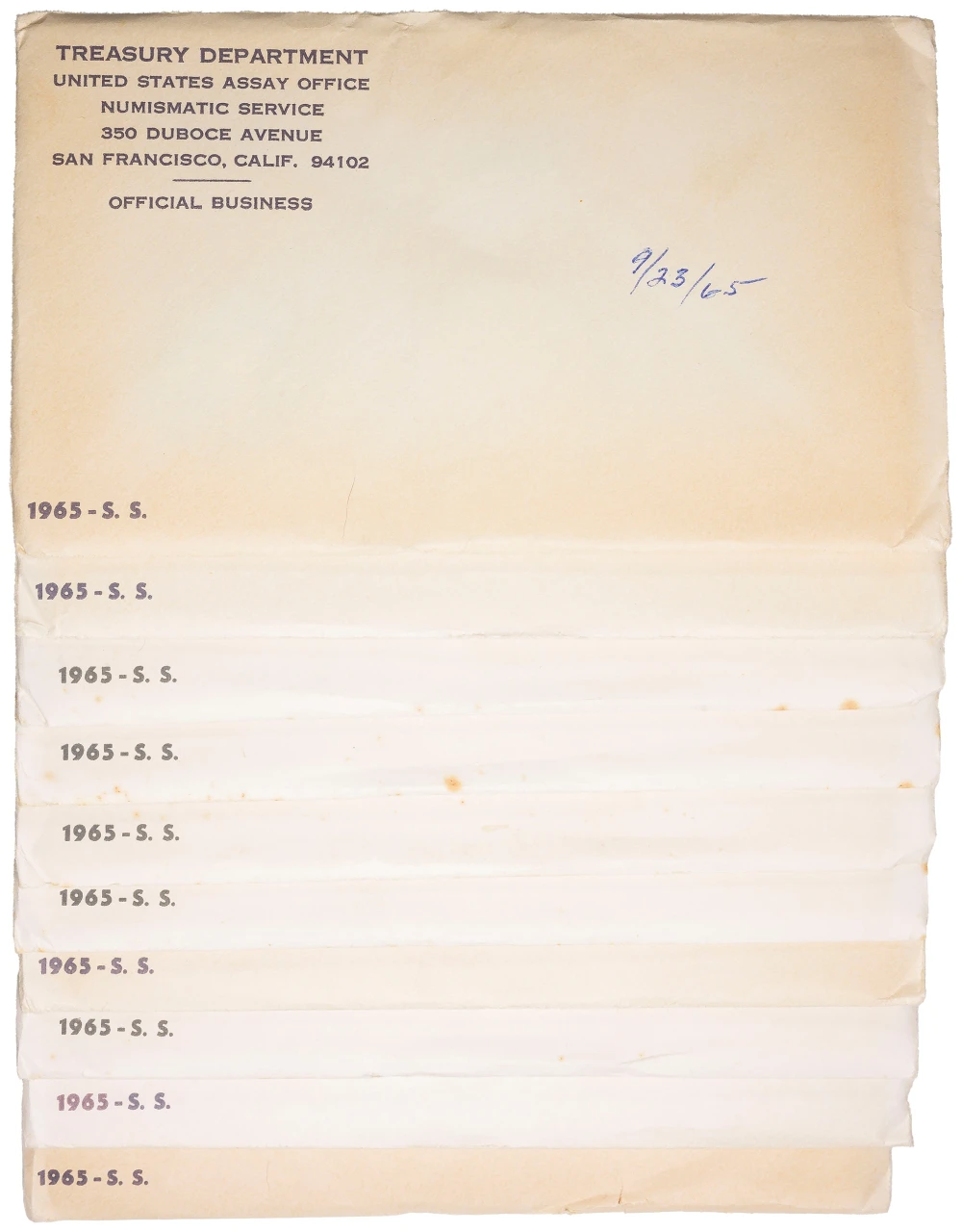 10 Still Sealed 1965 Special Mint Sets