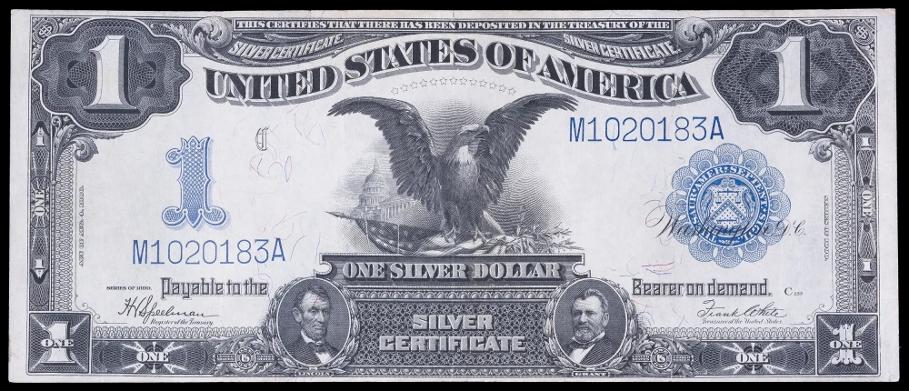 EF 1899 $1 Black Eagle Silver Certificate