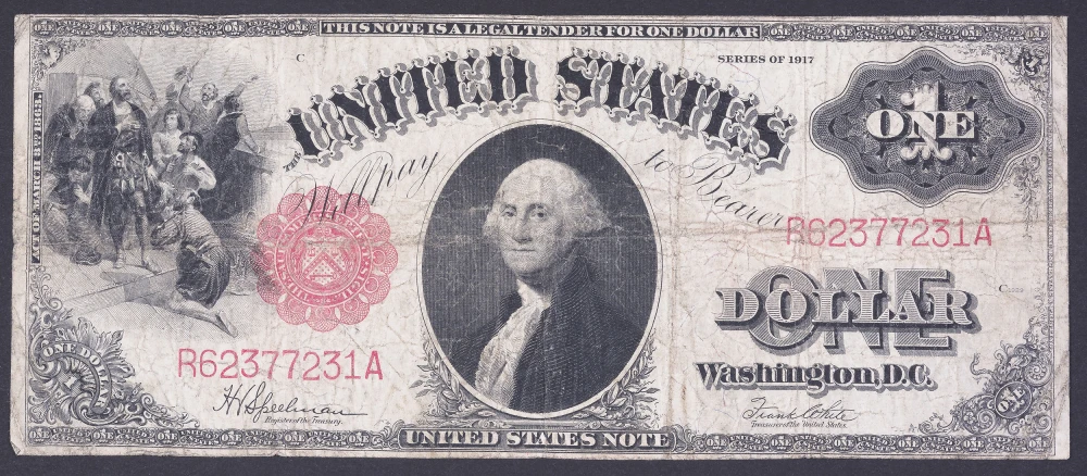 Nice Fine 1917 $1 U.S. Note