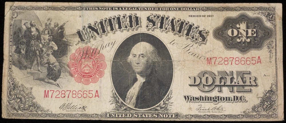 VF 1917 $1 U.S. Note