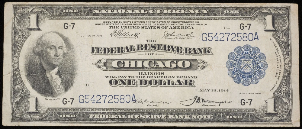 VF 1918 $1 FRBN