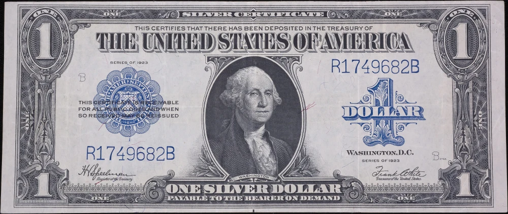 VF-EF 1923 $1 Silver Certificate