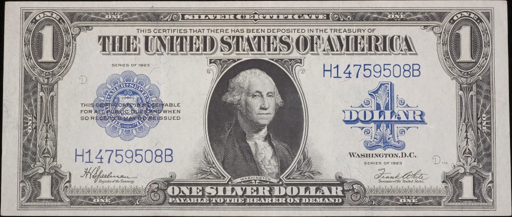 Nice AU 1923 $1 Silver Certificate