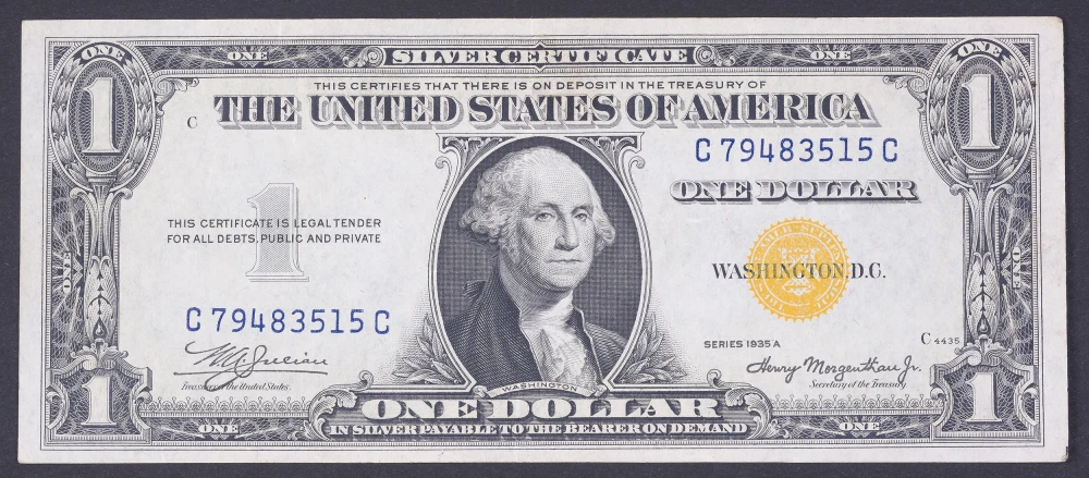 EF/AU 1935-A N.Africa $1 Silver Certificate