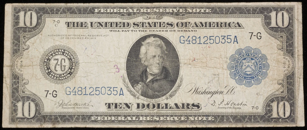 Fine 1914 $10 FRN