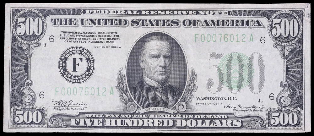 EF 1934-A $500 FRN