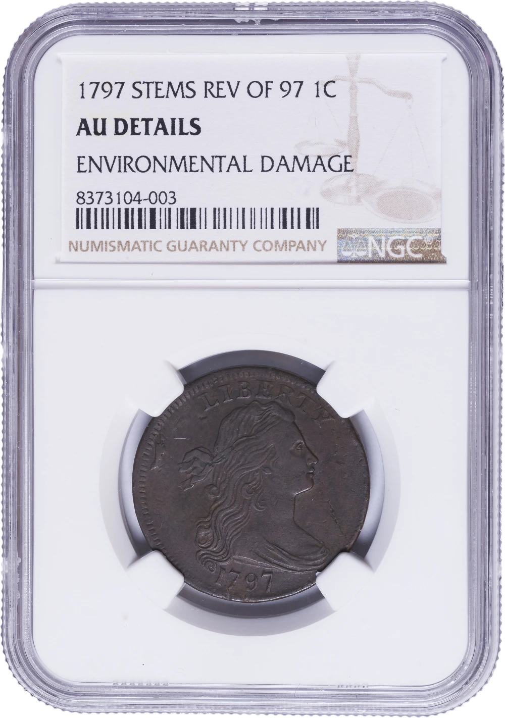NGC AU Details 1797 Large Cent