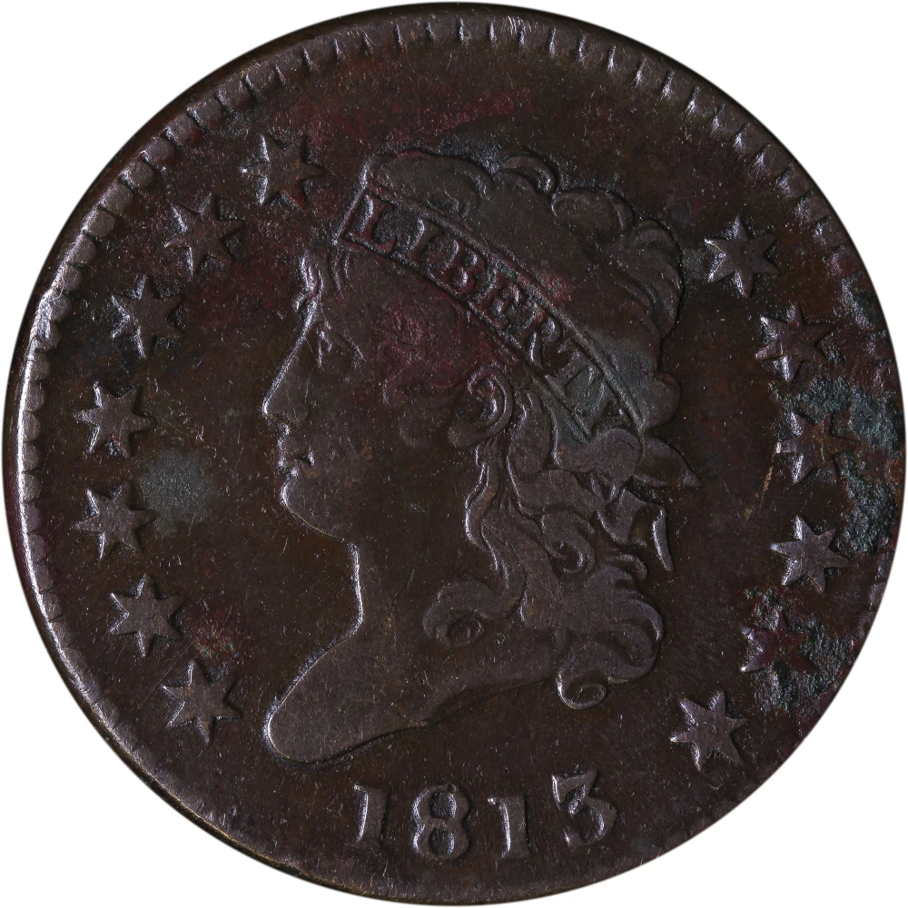 VF Details 1813 Large Cent