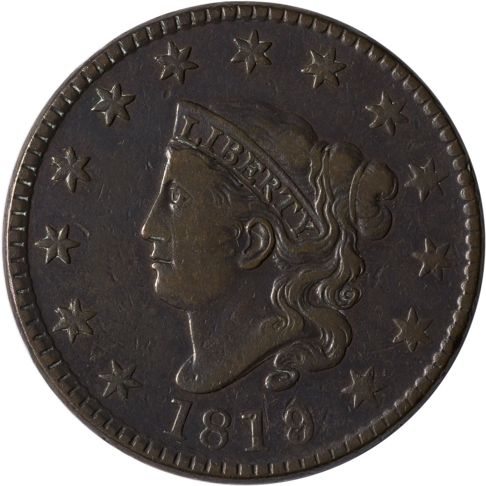 EF-40 1819/8 Large Cent