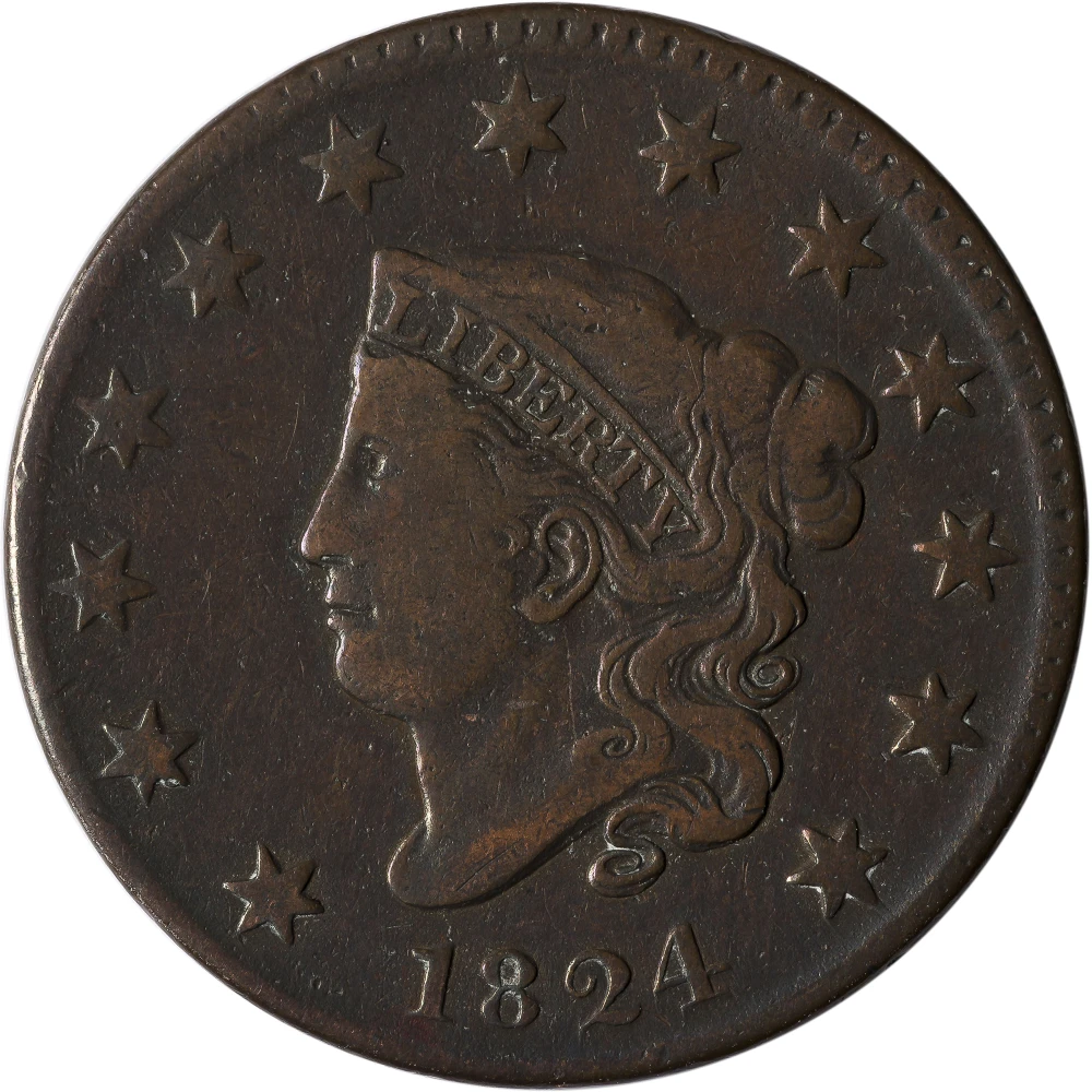 VF-20 1824 Large Cent