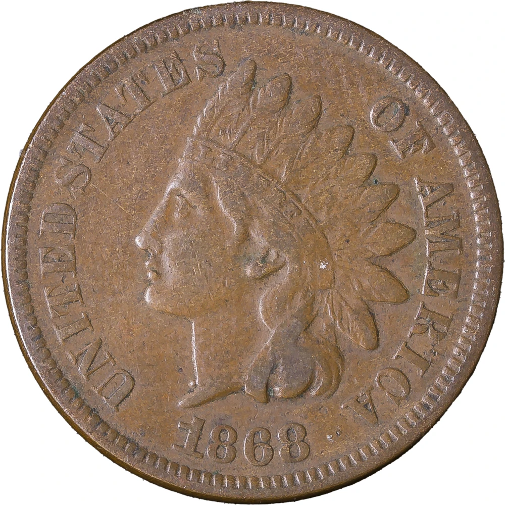 VF-20 1868 Indian Cent
