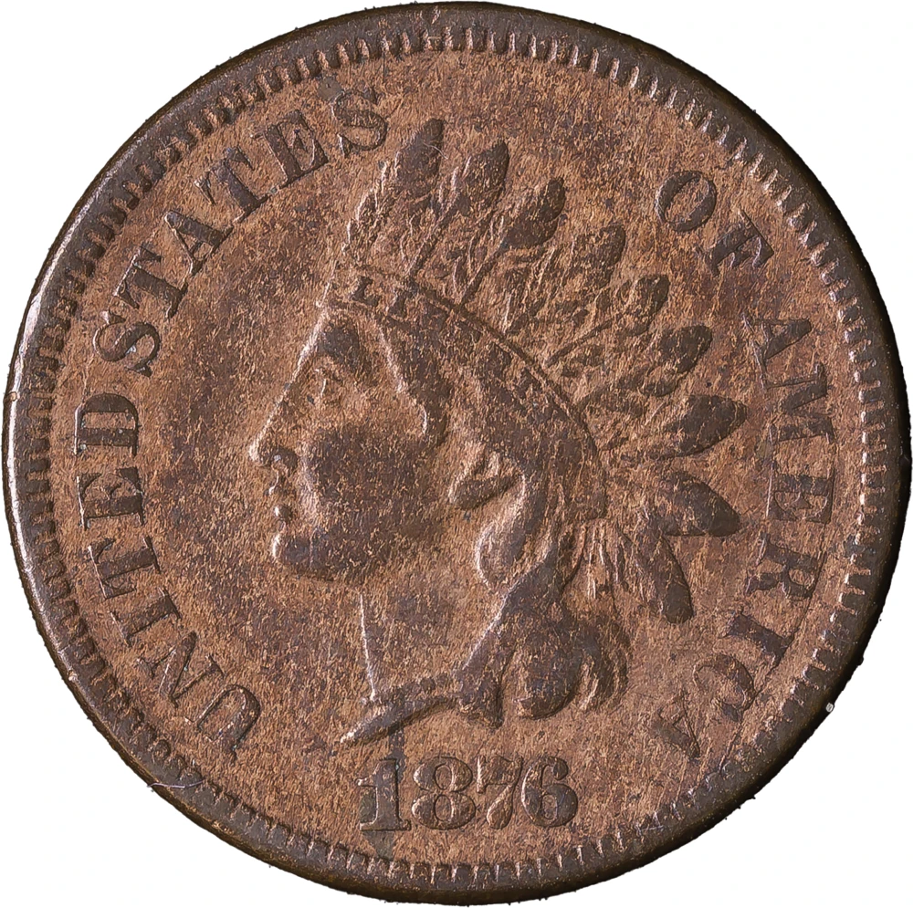 VF-20 1876 Indian Cent