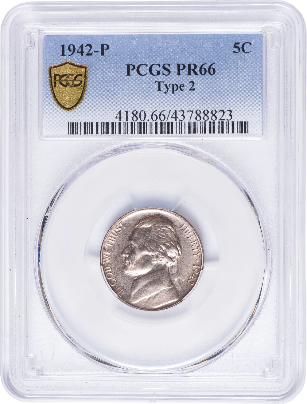 PCGS Proof-66 1942-P Jefferson Nickel