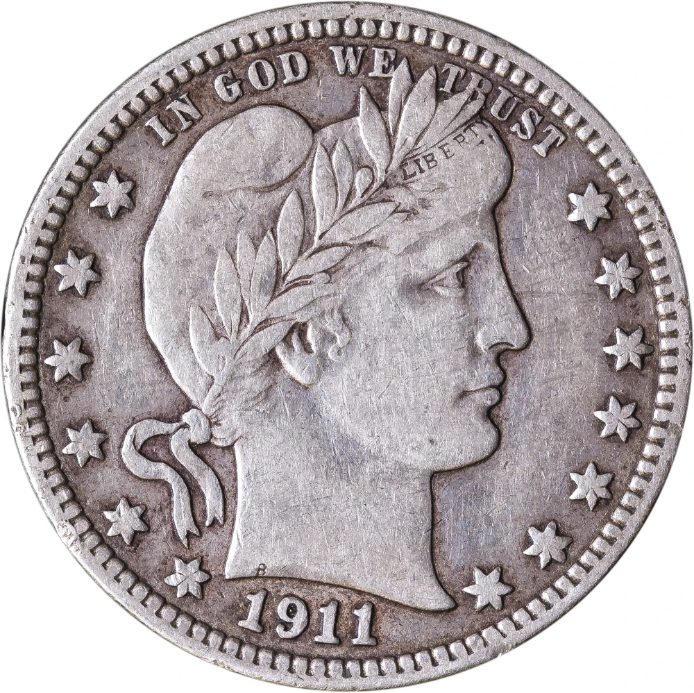 VF-25 1911-D Barber Quarter