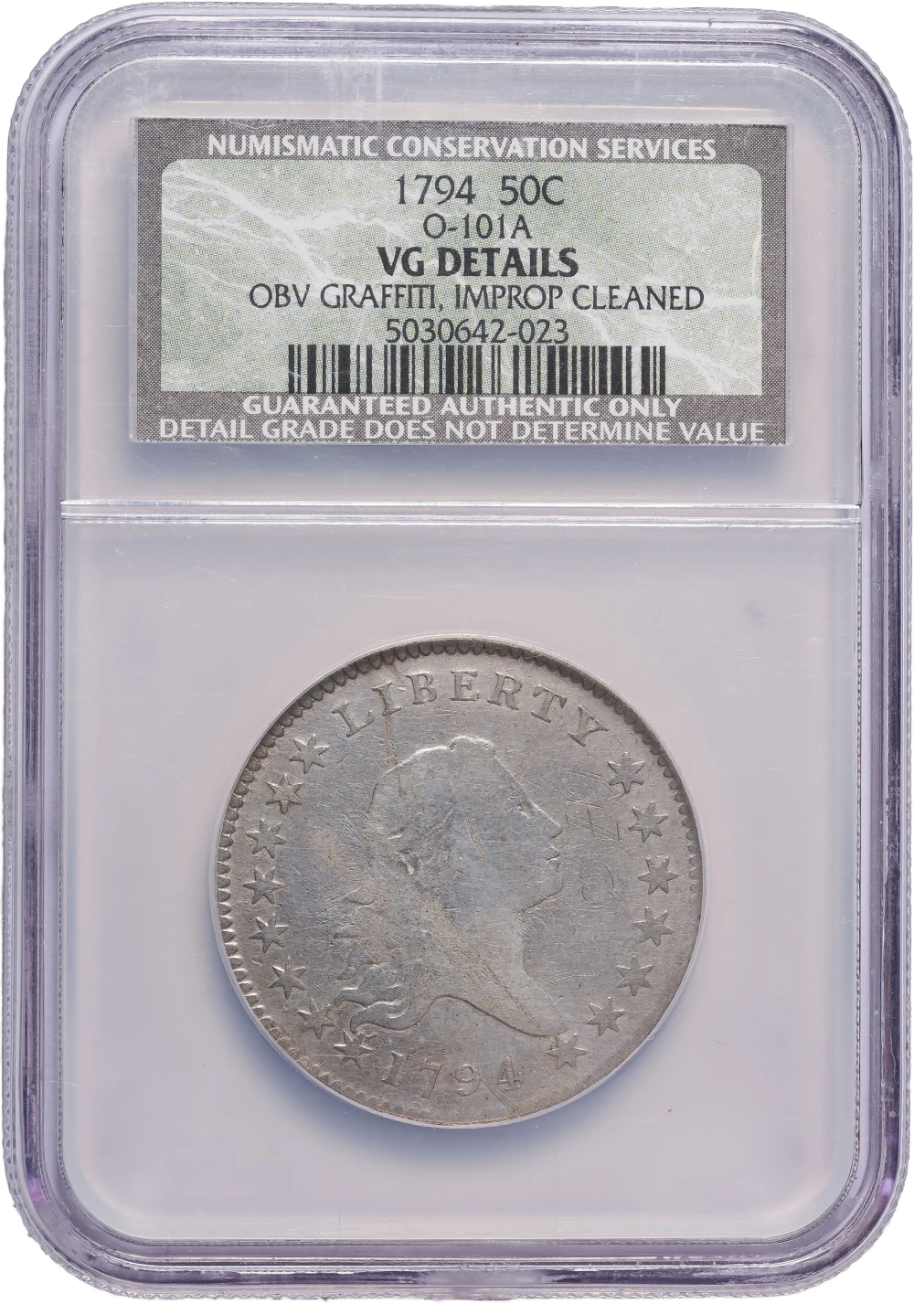NCS (NGC) VG Details 1794 Bust Half