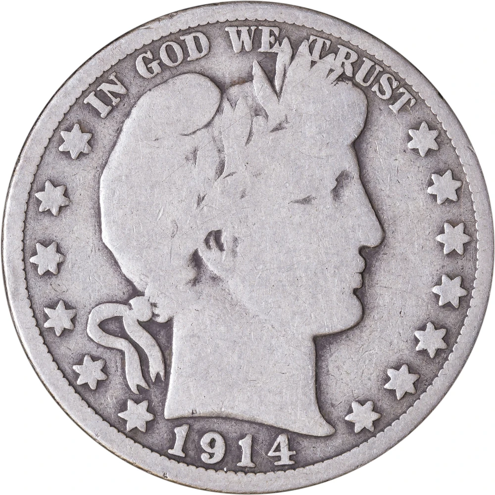 G-VG-6 1914 Barber Half