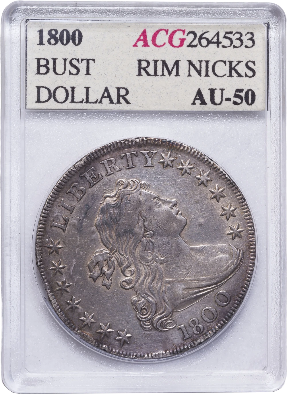 ACG AU-50 Details 1800 Bust Dollar