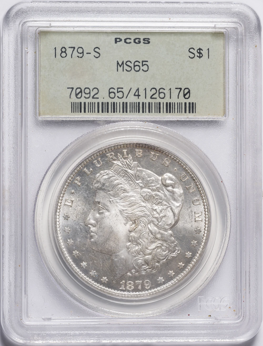 PCGS MS-65 1879-S Morgan Dollar