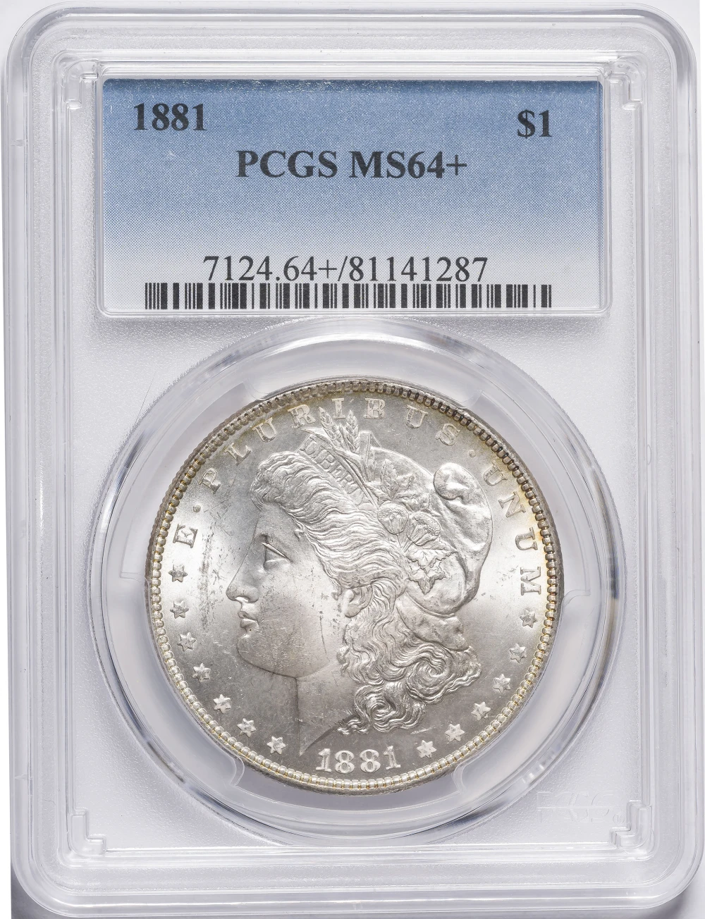 PCGS MS-64+ 1881 Morgan Dollar