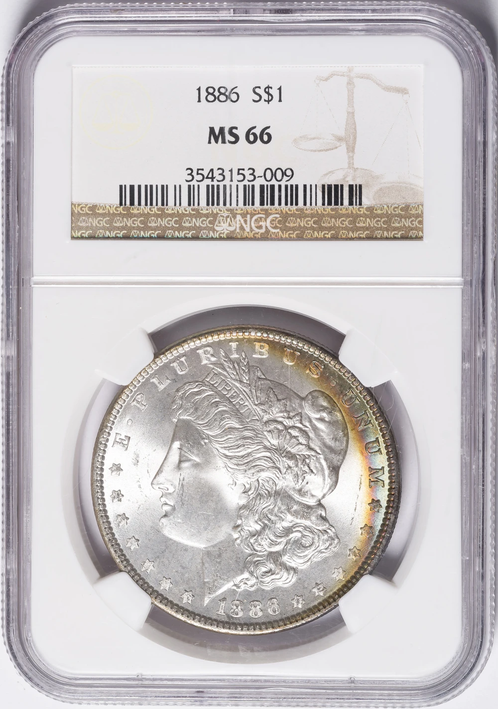 NGC MS-66 1886 Morgan Dollar