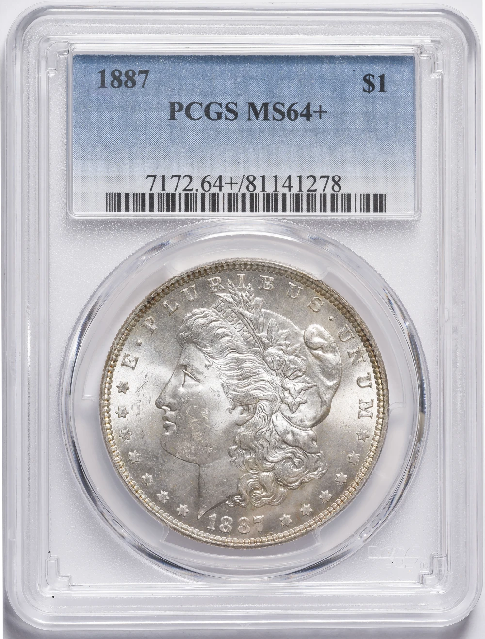 PCGS MS-64+ 1887 Morgan Dollar