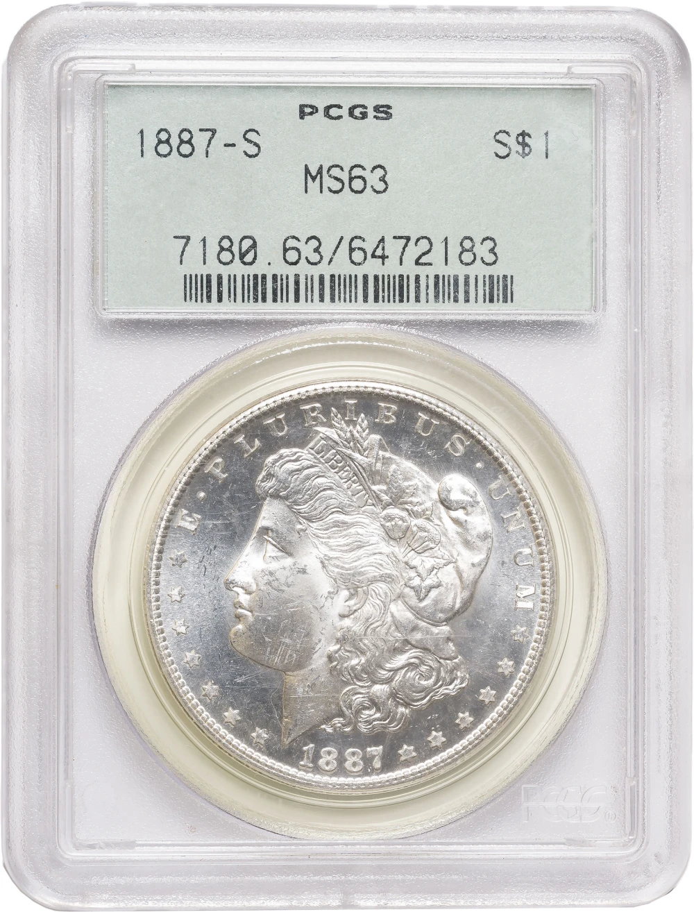 PCGS MS-63 1887-S Morgan Dollar