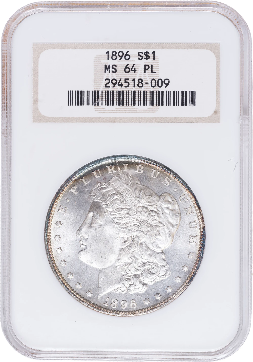 NGC MS-64 PL 1896 Morgan Dollar