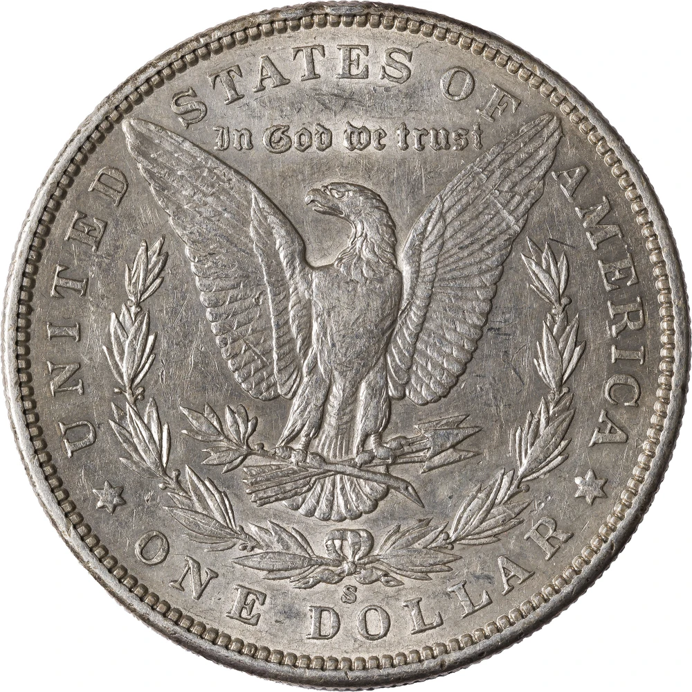 AU-50 1899-S Morgan Dollar
