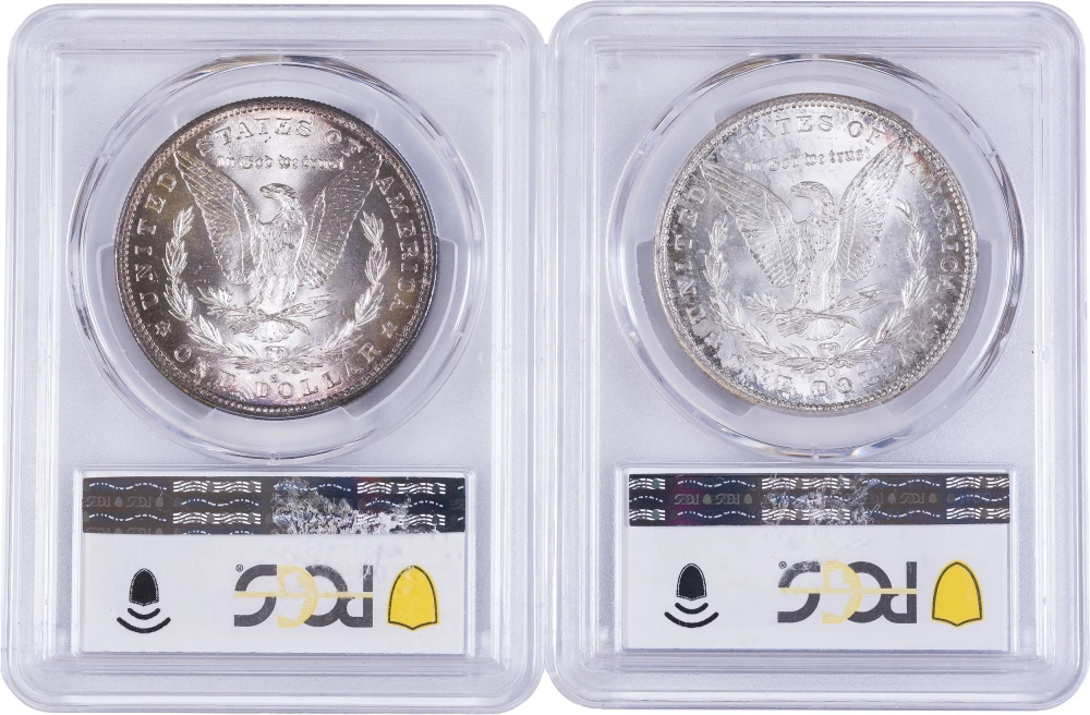 PCGS Certified Morgan Dollar Pair