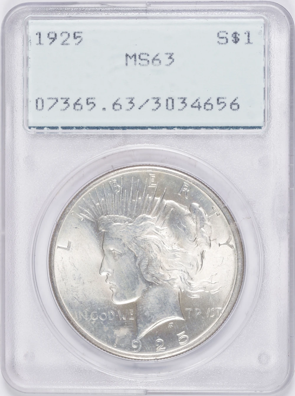 PCGS MS-63 1925 Peace Dollar