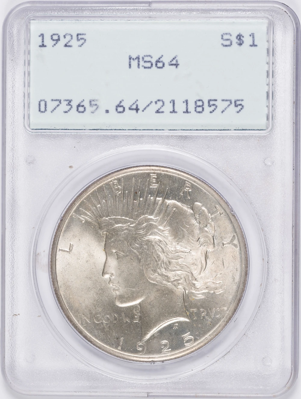 PCGS MS-64 1925 Peace Dollar