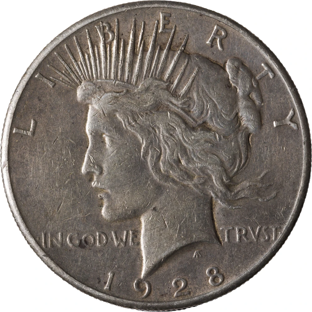 EF-45 1928 Peace Dollar