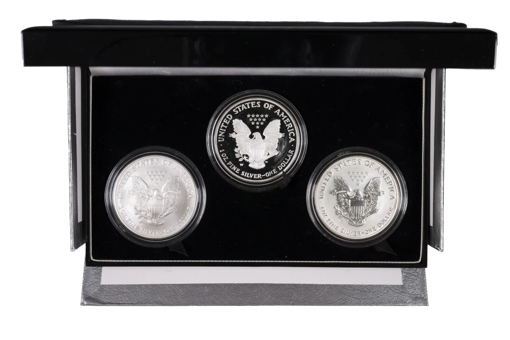 2006 3 Piece 20th Anniversary Silver Eagle Set