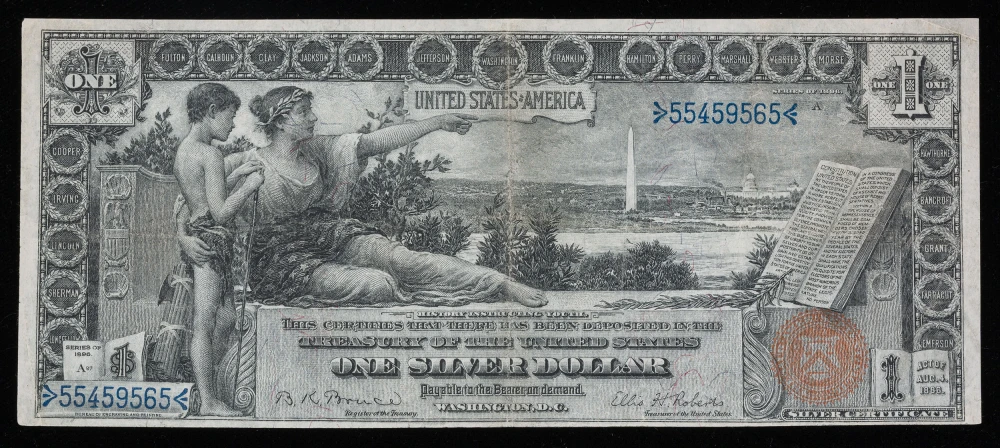 VF/EF-35 1896 $1 Educational