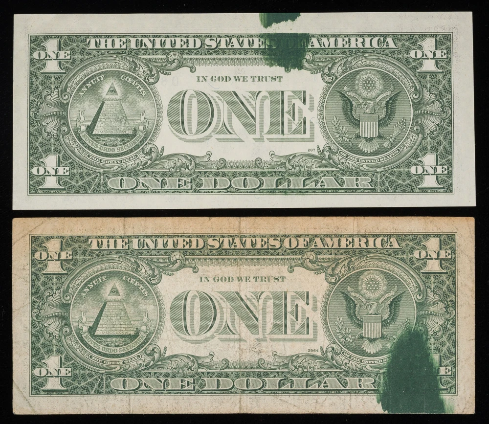 $1 FRN Ink Smear Error Pair
